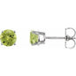 14K White 5 mm Natural Peridot Earrings Ethereal Legacy Boutiques