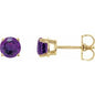 14K Yellow 5 mm Natural Amethyst Earrings Ethereal Legacy Boutiques