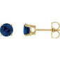 14K Yellow 5 mm Natural Blue Sapphire Earrings Ethereal Legacy Boutiques