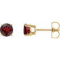 14K Yellow 5 mm Natural Mozambique Garnet Earrings Ethereal Legacy Boutiques