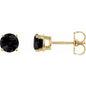 14K Yellow 5 mm Natural Black Onyx Earrings Ethereal Legacy Boutiques