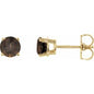 14K Yellow 5 mm Natural Smoky Quartz Earrings Ethereal Legacy Boutiques