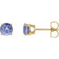 14K Yellow 5 mm Natural Tanzanite Earrings Ethereal Legacy Boutiques