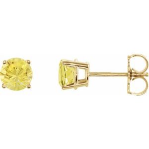 14K Yellow 5 mm Natural Yellow Sapphire Earrings Ethereal Legacy Boutiques