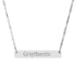 Personalized Horizontal Bar Necklace, Engraved Jewelry for Her, Minimalist Gift, Name Necklace, Custom Pendant, Meaningful Keepsake Grayceful LLC