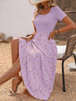 Floral Scoop-Neck Maxi Dress FitiqueFit
