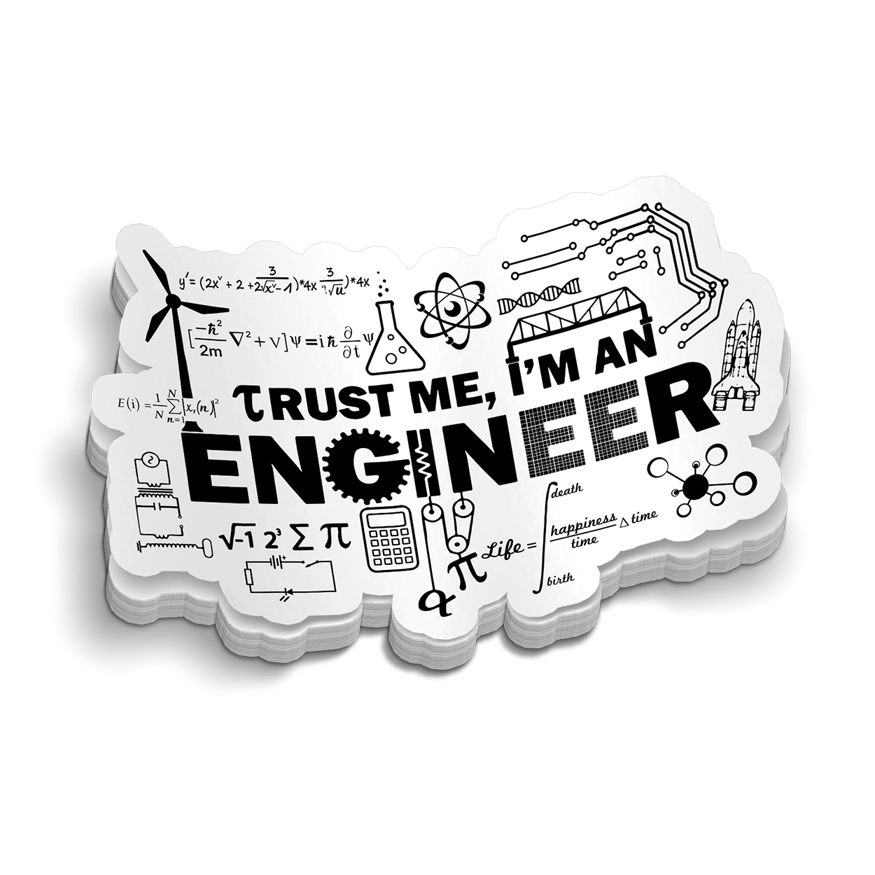 Engineer Hard Hat Decal Armed American Supply