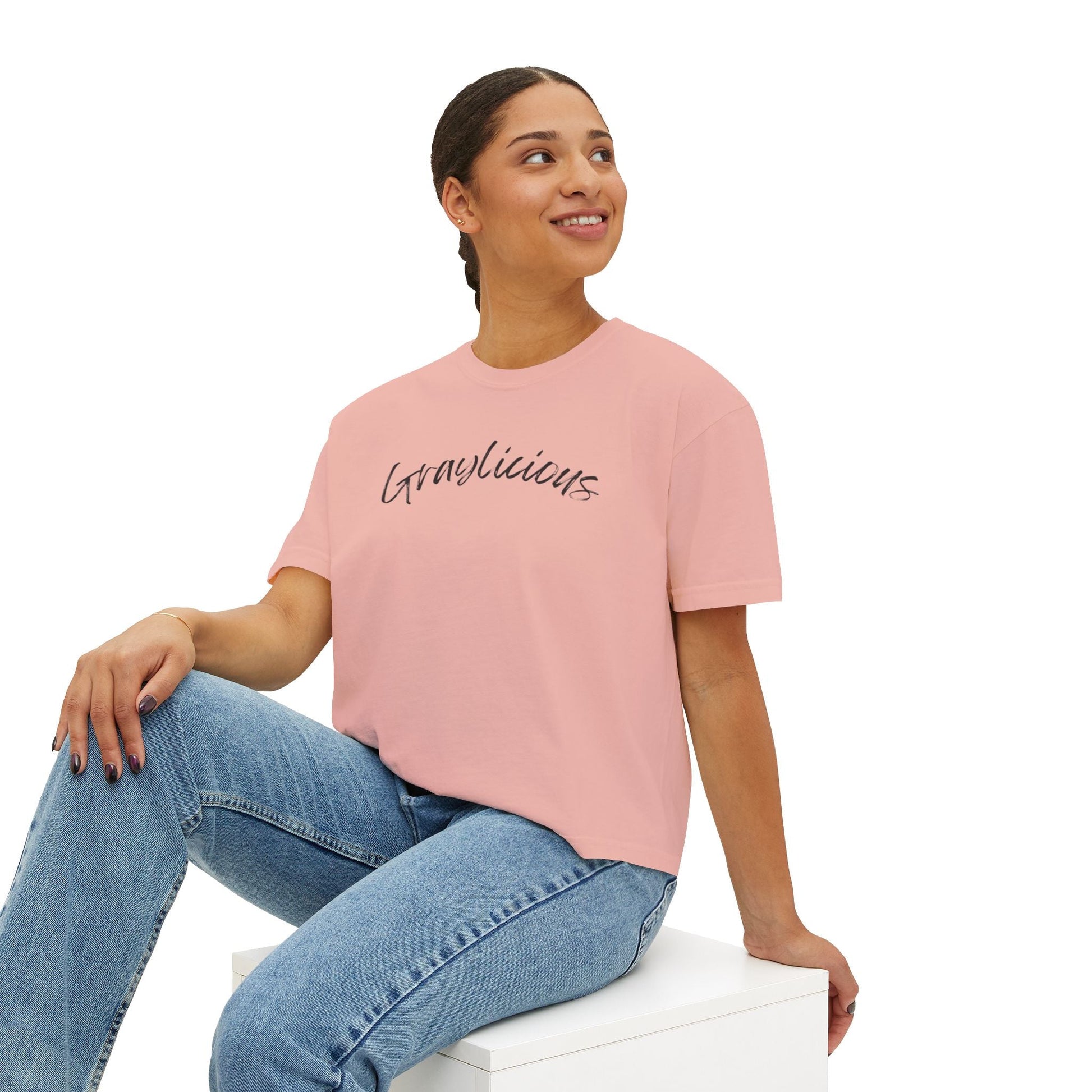 Women's Boxy Tee " Graylicious" Grayceful LLC