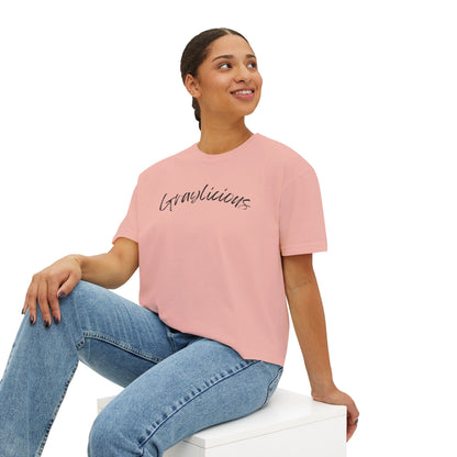 Women's Boxy Tee " Graylicious" Grayceful LLC