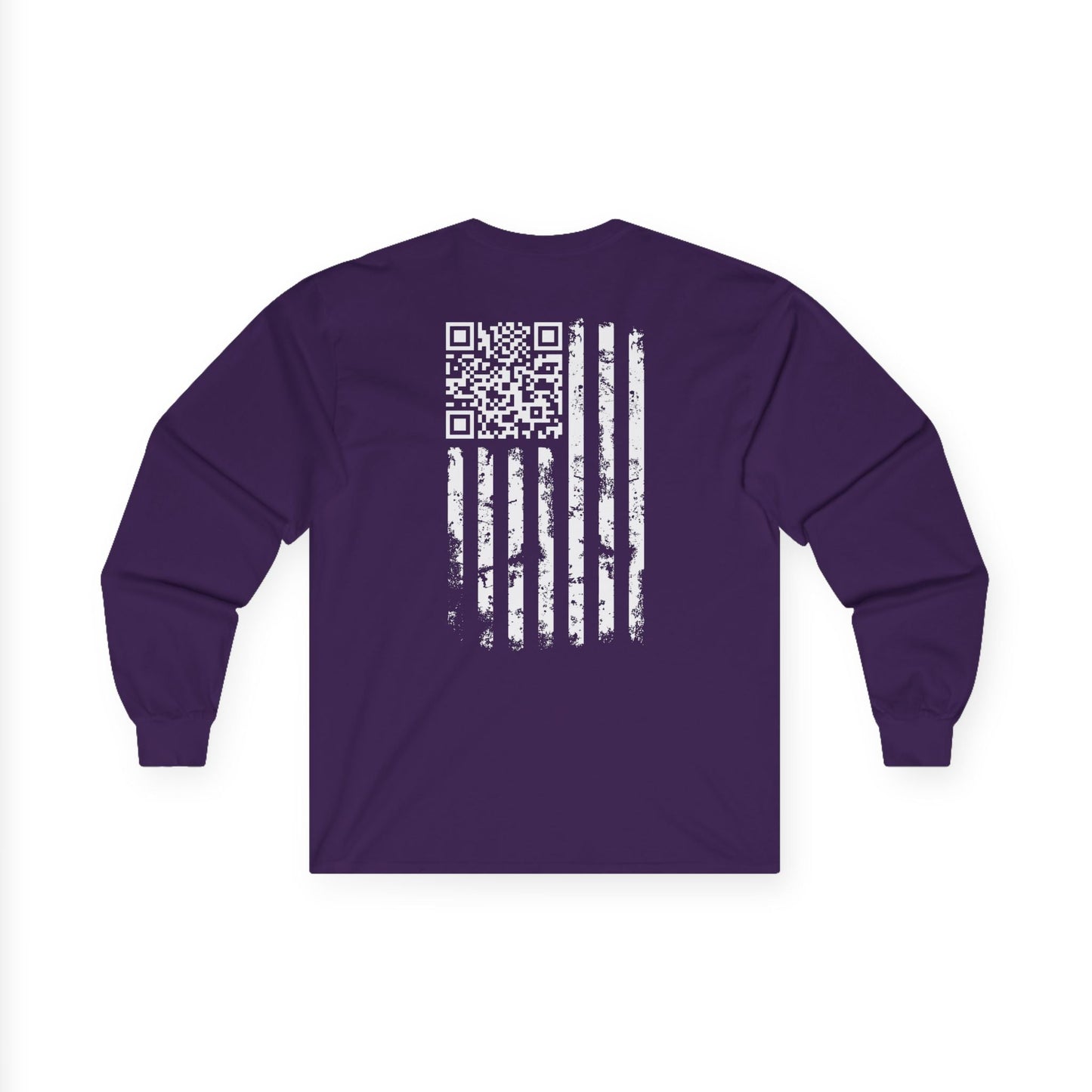 American Flag QR Code Long Sleeve Tee The Devil's Pickle