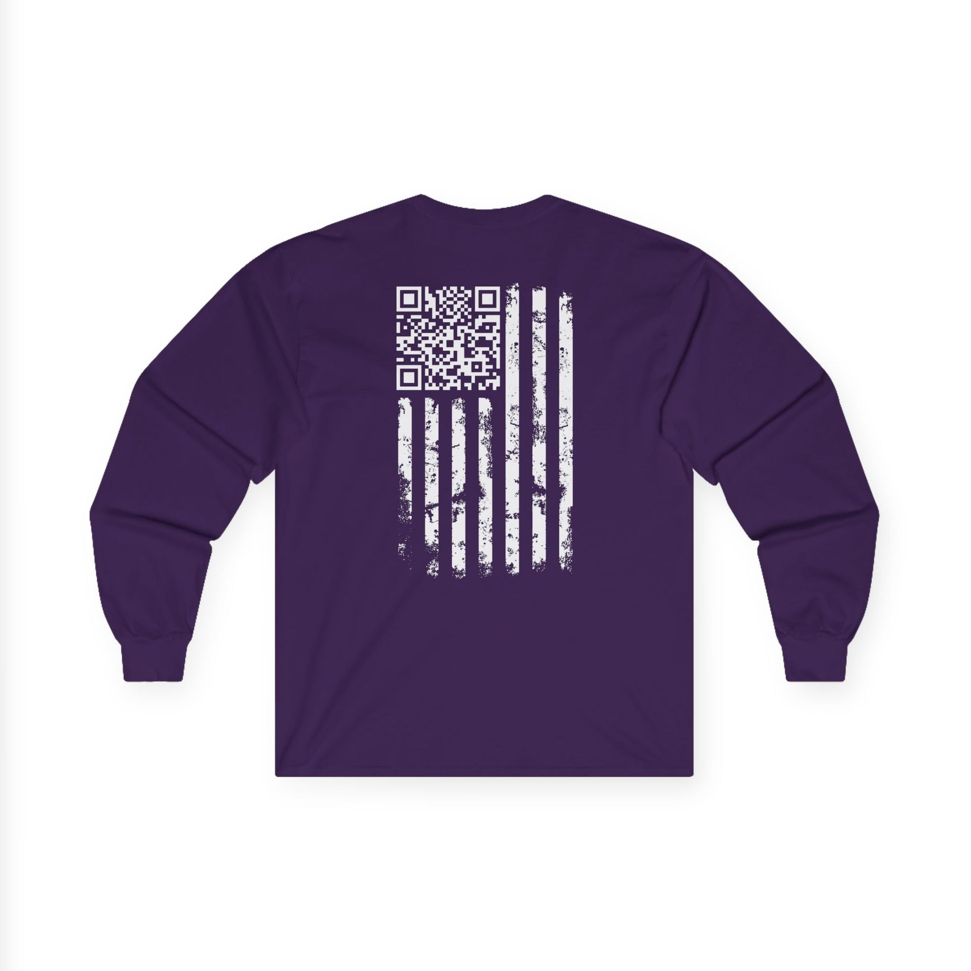 American Flag QR Code Long Sleeve Tee The Devil's Pickle