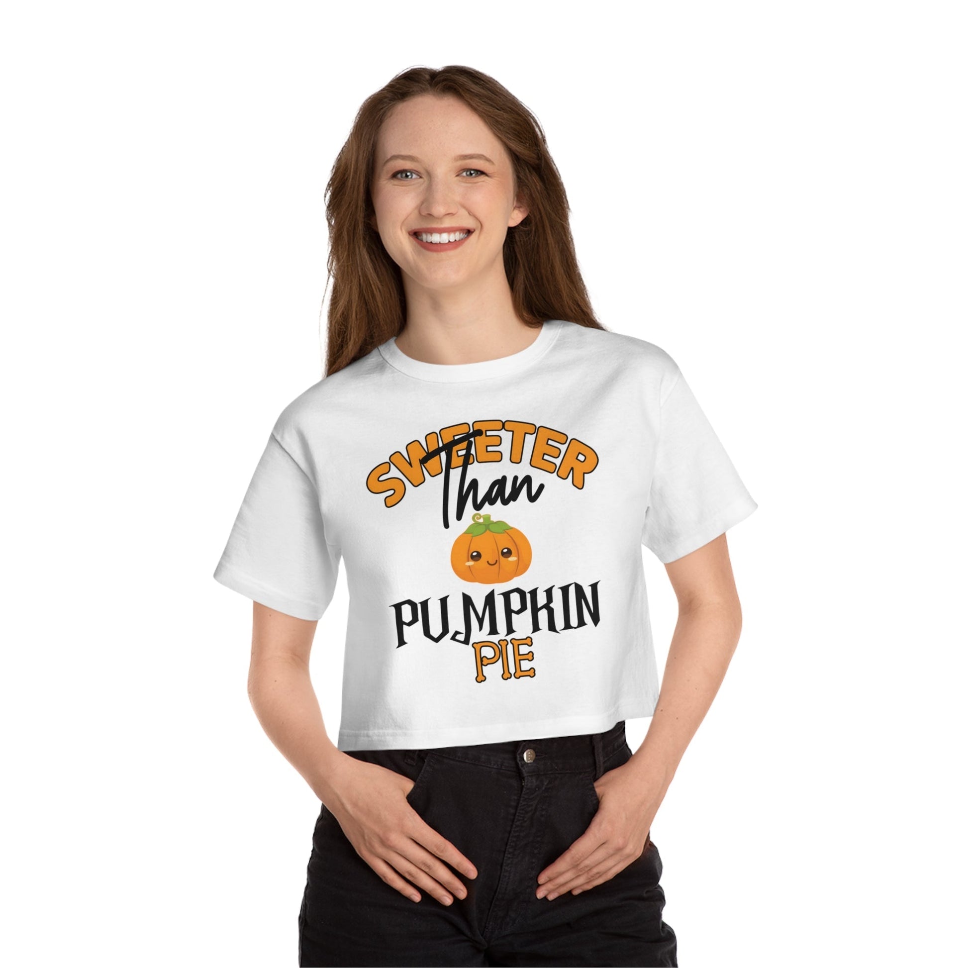 Sweeter Than Pumpkin Pie Cropped T-Shirt The Devil's Pickle