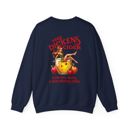 Hard Dickens Cider Front/Back Crewneck Sweatshirt The Devil's Pickle