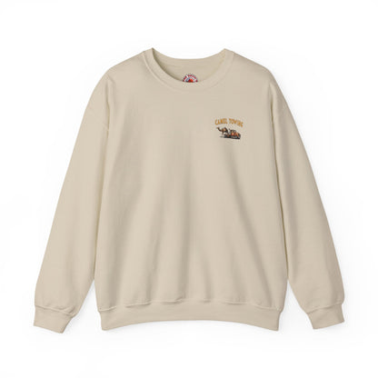 Camel Towing Back Crewneck Sweatshirt The Devil's Pickle