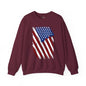 Distressed American Flag Crewneck Sweatshirt The Devil's Pickle