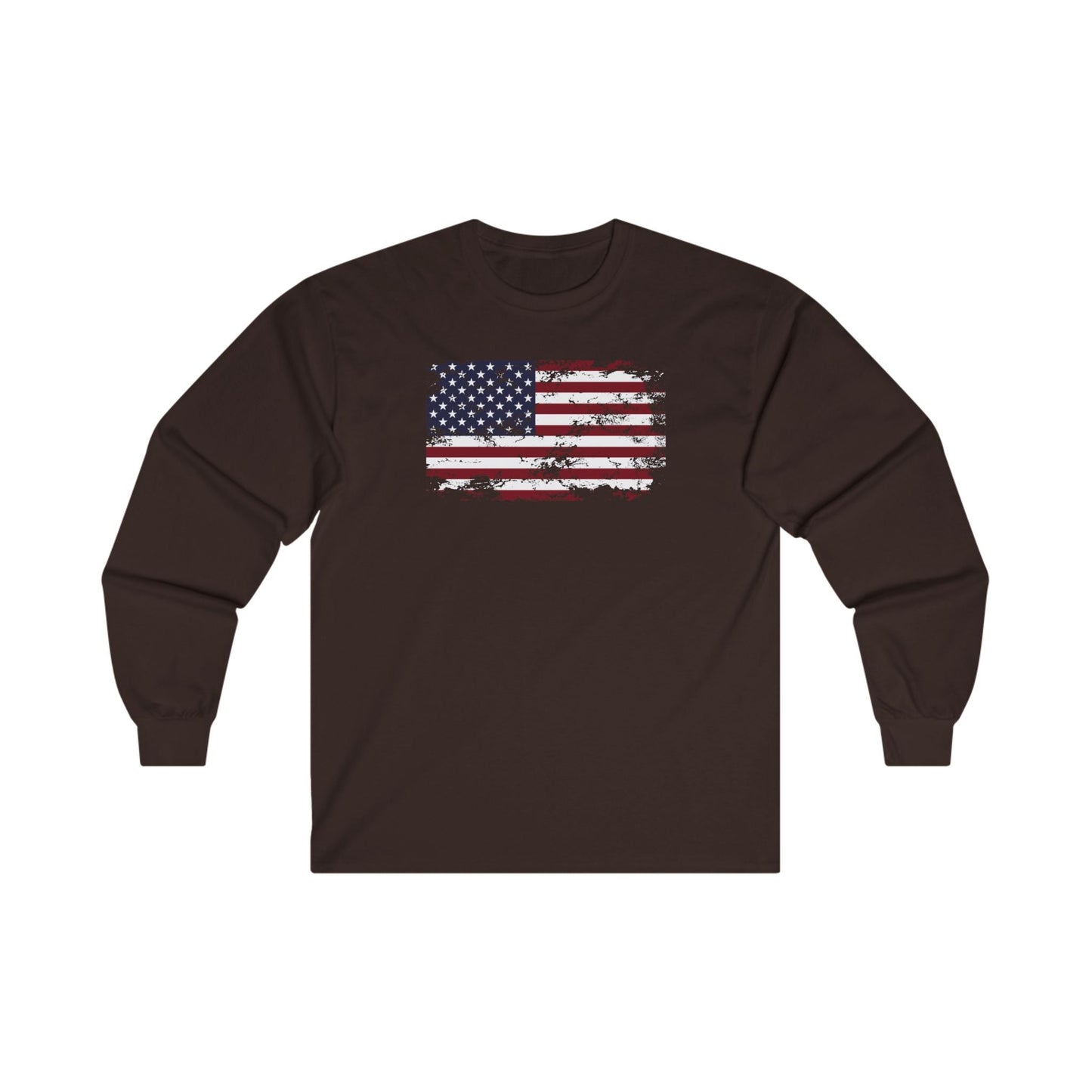 Vintage Style American Flag Long Sleeve Tee The Devil's Pickle