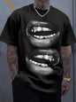Tooth Drill Mouth Trendy Brand Short-Sleeve Loose Hip-Hop Streetwear Casual Couple T-Shirts New Era Fashion LLc