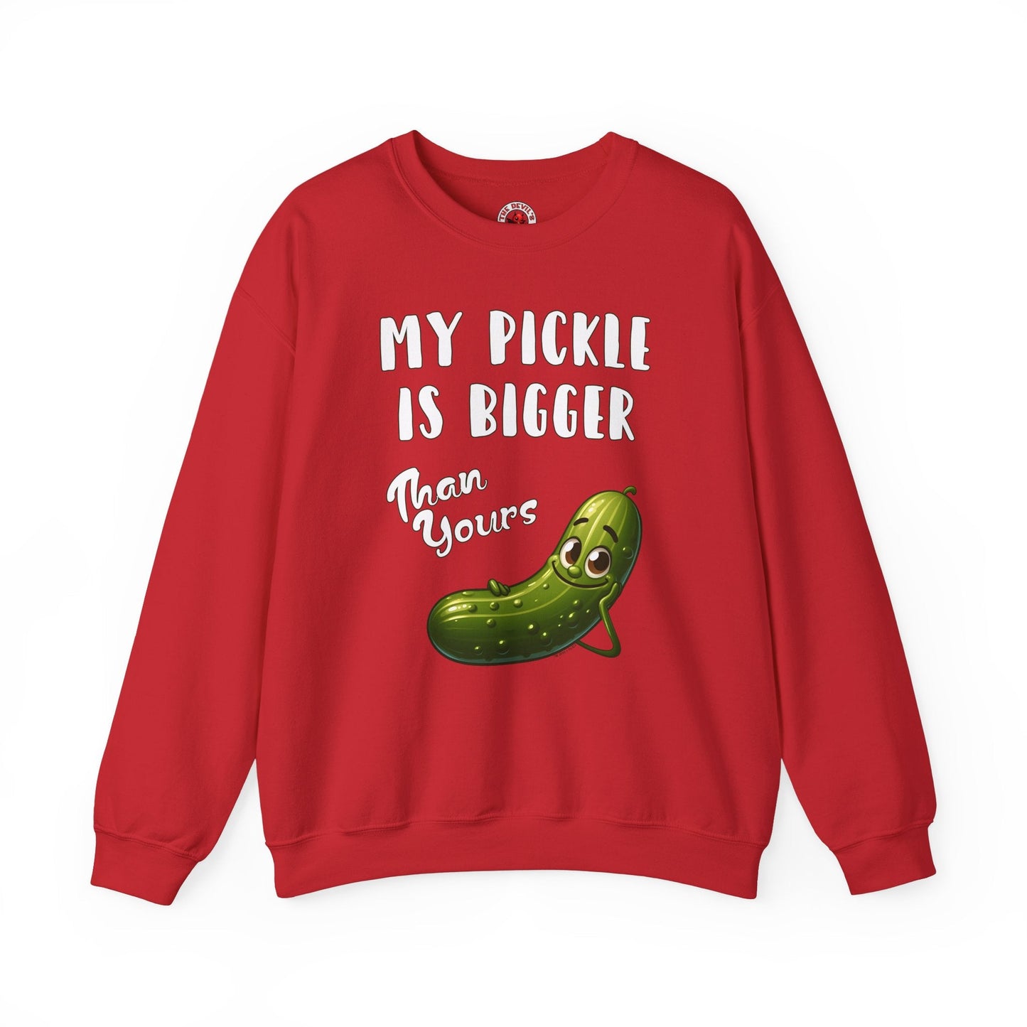 My Pickle Is Bigger Than Yours Crewneck Sweatshirt The Devil's Pickle
