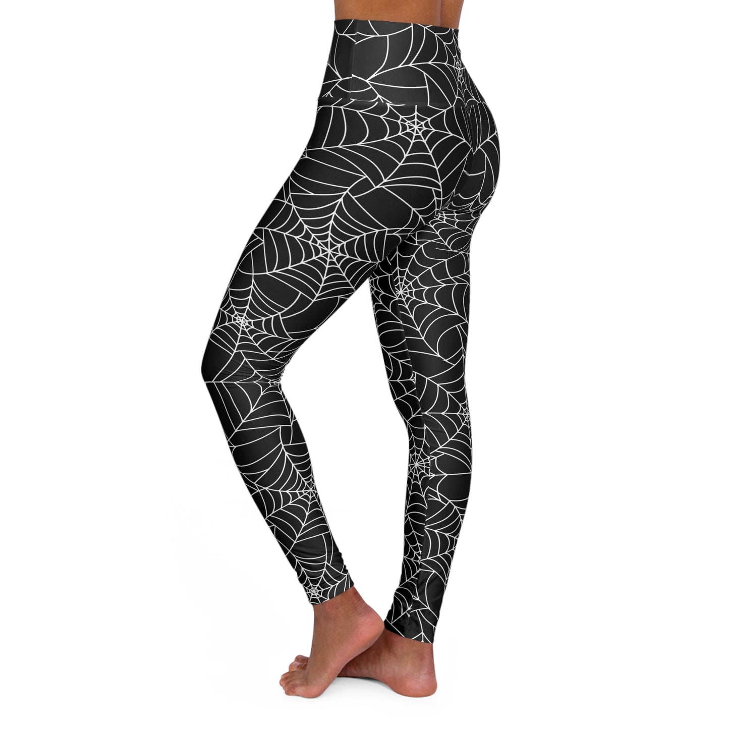 Spider Web High Waisted Yoga Leggings The Devil's Pickle