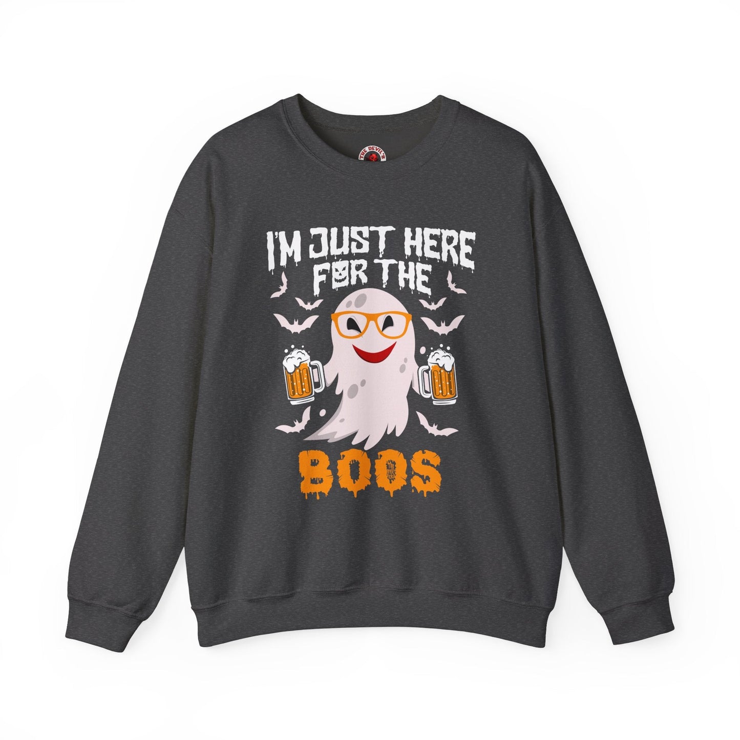 I'm Just Here For The Boos Crewneck Sweatshirt The Devil's Pickle