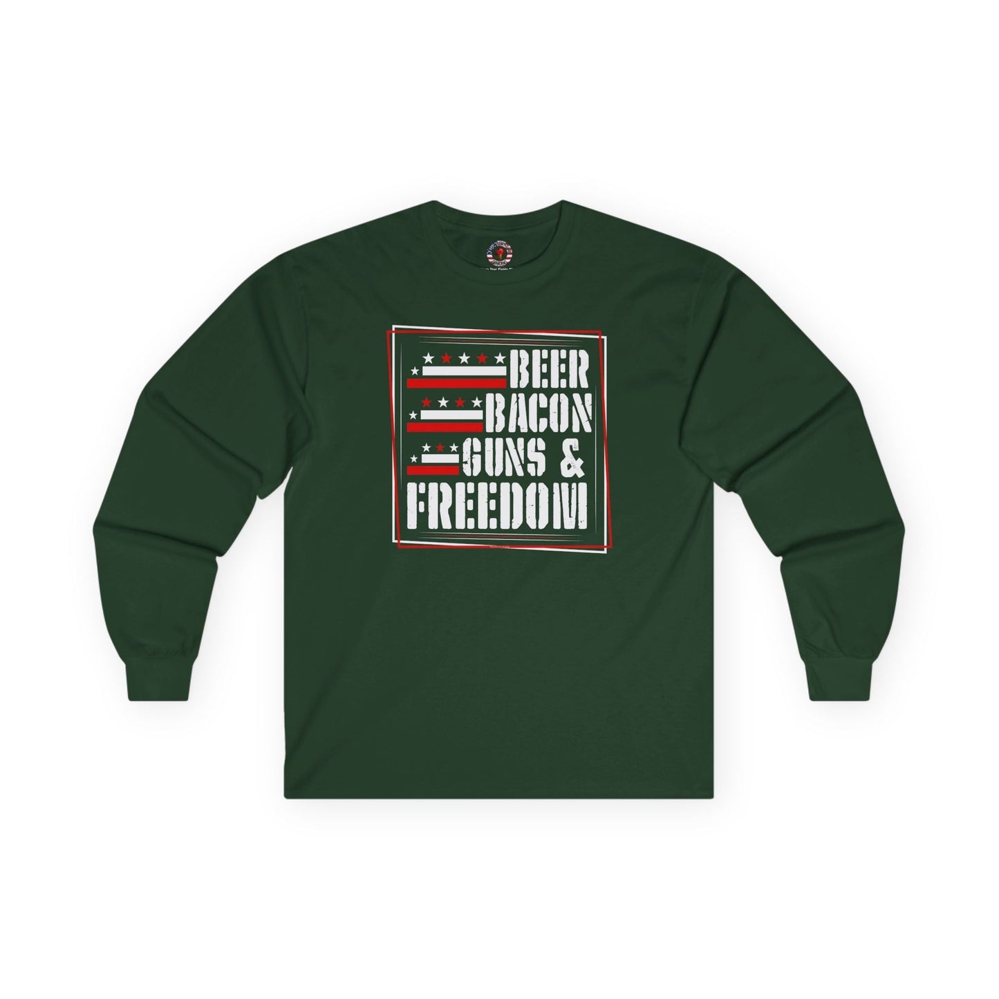 Beer Bacon Guns and Freedom Long Sleeve Tee The Devil's Pickle