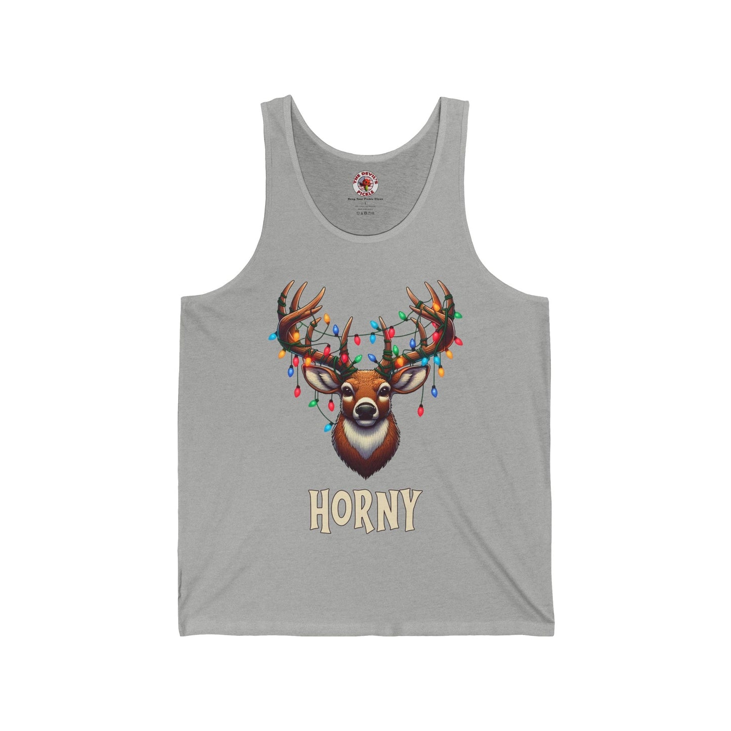 Horny Reindeer Tank Top The Devil's Pickle