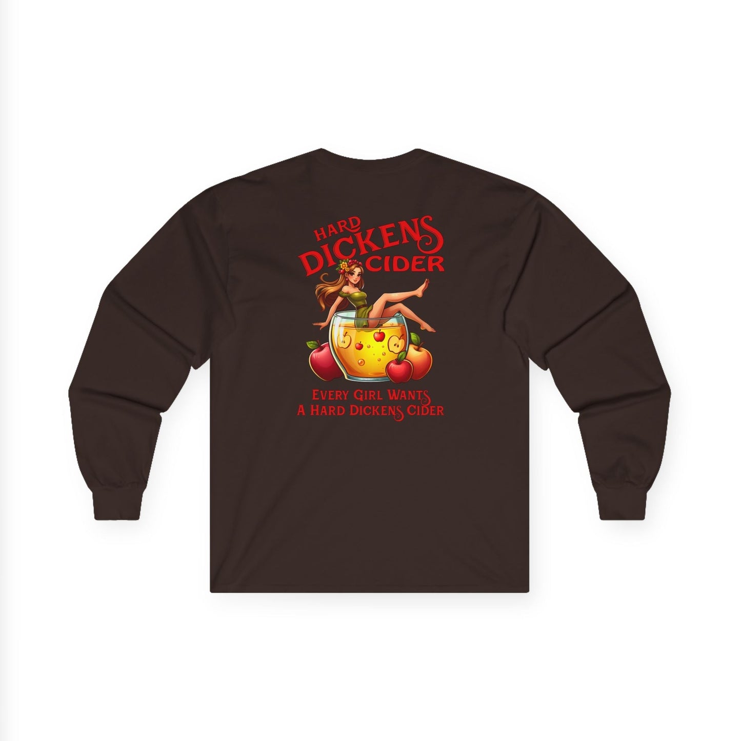 Hard Dickens Cider Front/Back Long Sleeve Tee The Devil's Pickle