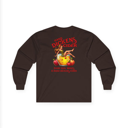 Hard Dickens Cider Front/Back Long Sleeve Tee The Devil's Pickle