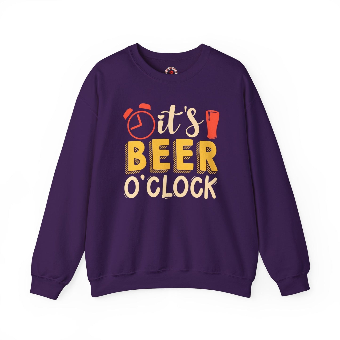 It's Beer O'clock Crewneck Sweatshirt The Devil's Pickle