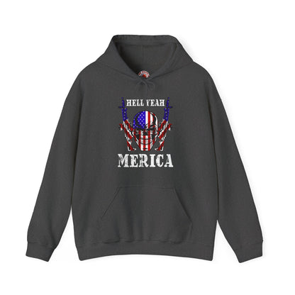 Hell Yeah Merica Hooded Sweatshirt The Devil's Pickle