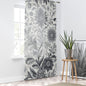 Elegant Floral Window Curtain, Black and White Decor, Home Accessories, Living Room Drapes, Bedroom Curtains, Modern and Chic Grayceful LLC
