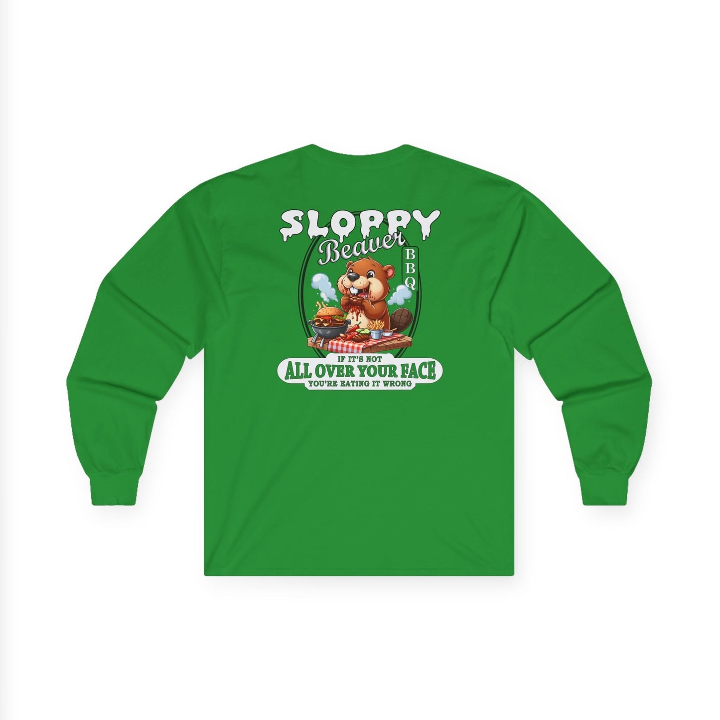Sloppy Beaver BBQ Back Long Sleeve Tee The Devil's Pickle