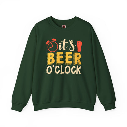 It's Beer O'clock Crewneck Sweatshirt The Devil's Pickle