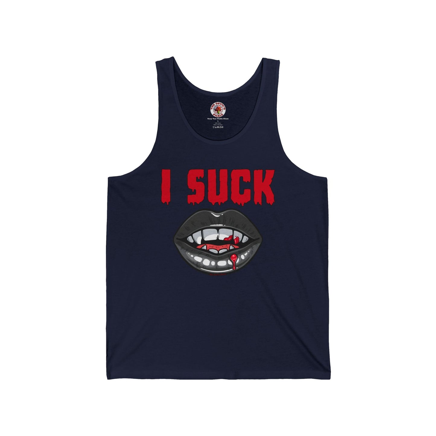 I Suck Tank Top The Devil's Pickle