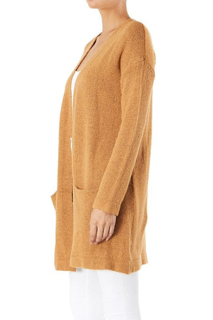 Cozy Elastic Loose Fit  Sweater Cardigan w/Pockets Shop Style & More | Fresh Looks, Everyday Deals & Free Shipping