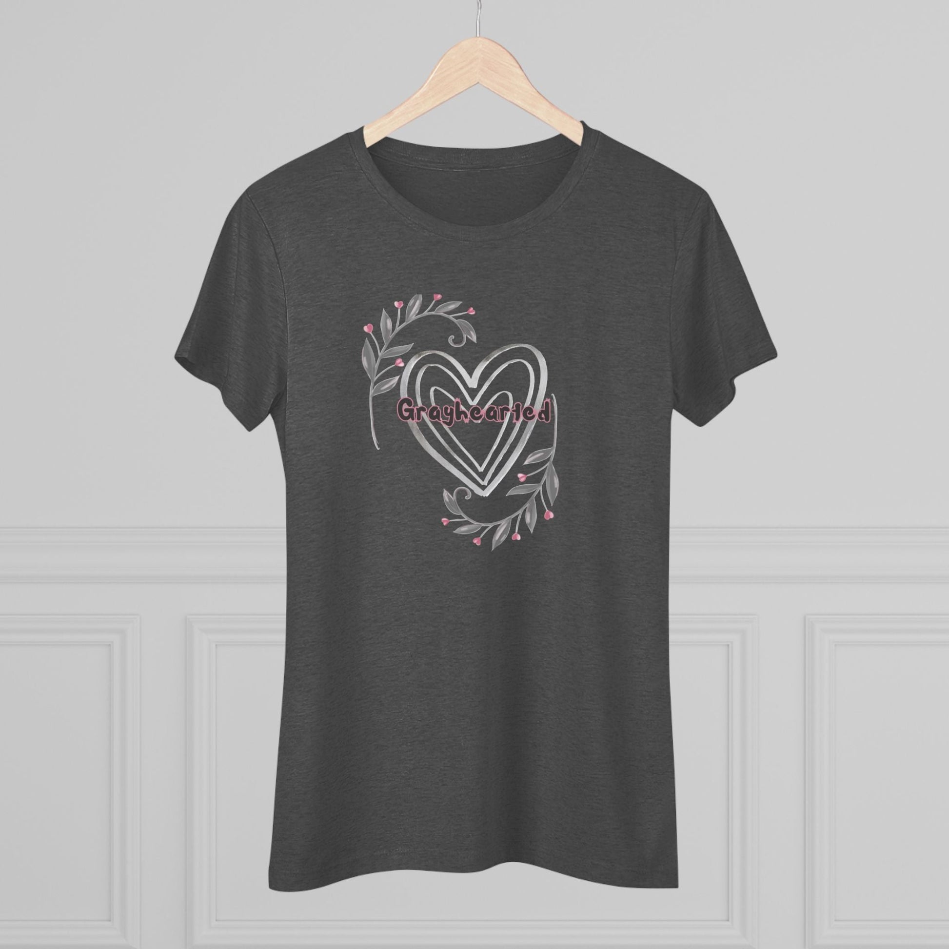 Grayhearted Women's Triblend Tee - Floral Heart Design Grayceful LLC