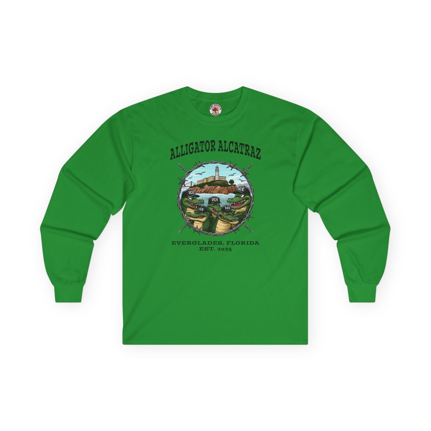 Alligator Alcatraz Long Sleeve Tee The Devil's Pickle