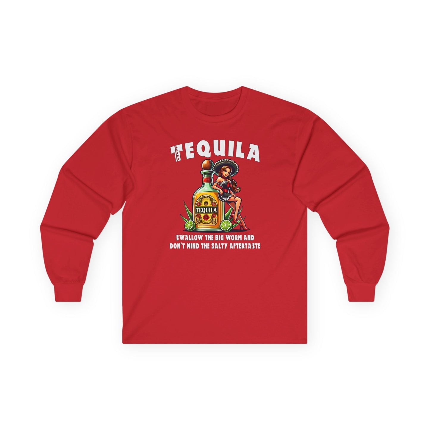 Tequila Swallow The Big Worm Long Sleeve Tee The Devil's Pickle