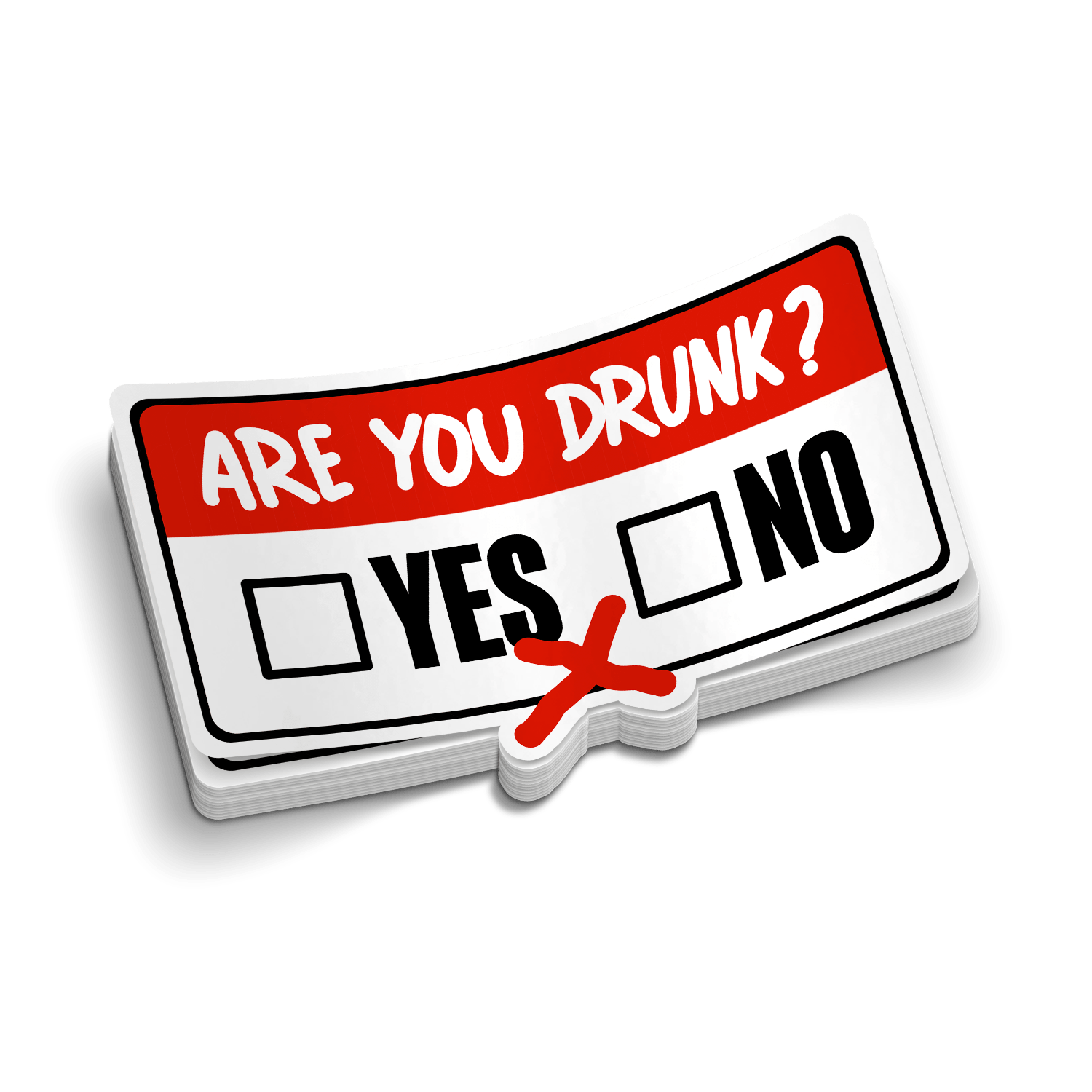 Are You Drunk? Hard Hat Decal Armed American Supply