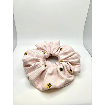 Pink Bees Ribbed Scrunchie Enchanted Scrunch