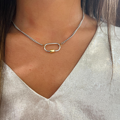 Two Tone Lock Necklace ~ Deep South Originals Deep South Originals