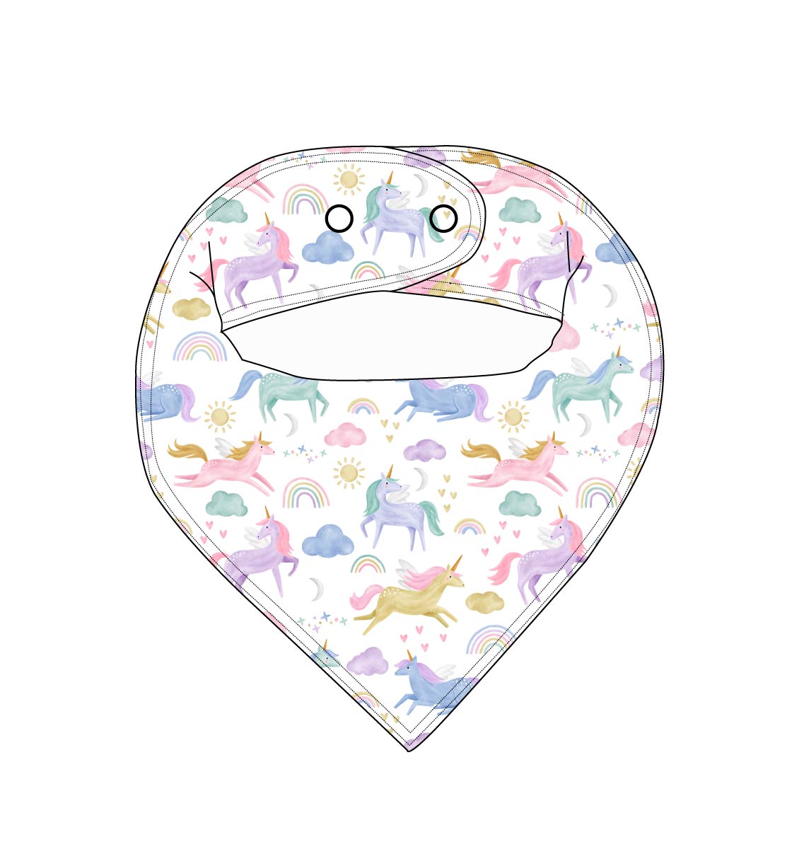 Elliana - Bandana Bib Blush Lotus