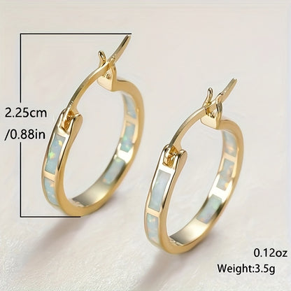 A Pair of Geometric Hoop Earrings That Are Stylish, Versatile, And Exaggerated for Women NovaCart