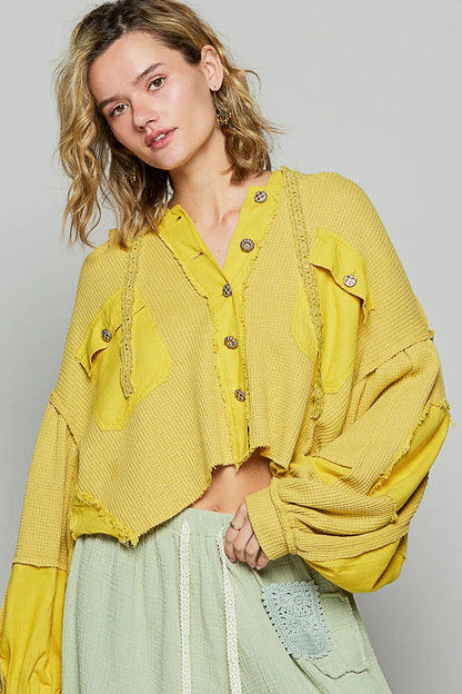 POL Raw Hem Cropped Hooded Jacket West2East Surf