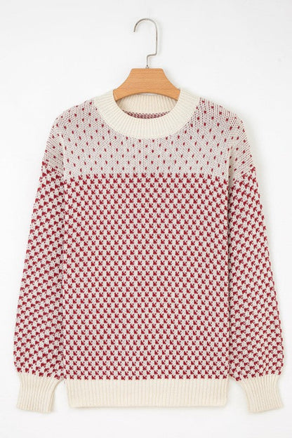 Dotted Colorblock Lantern Sleeve Sweater Shop Style & More | Fresh Looks, Everyday Deals & Free Shipping