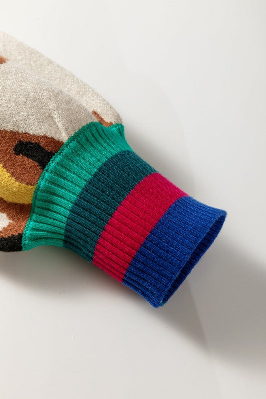 Colorblock Stripe Contrast Ribbed Knit Sweater Shop Style & More | Fresh Looks, Everyday Deals & Free Shipping
