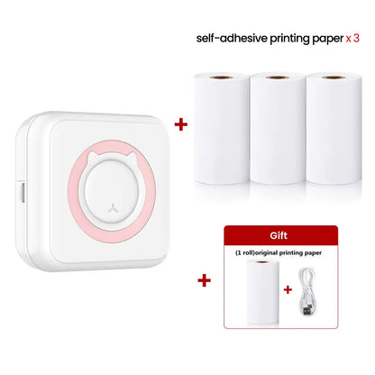 Compact and Colorful Mini Thermal Printer: Bluetooth Wireless Portable Pocket Label Maker for Stickers