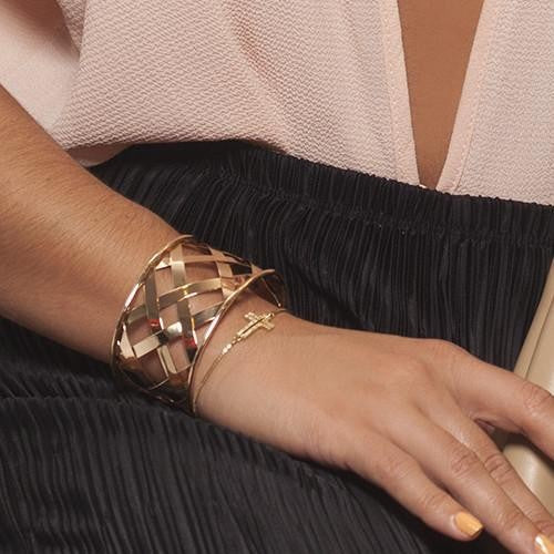 Cross Bracelet -Gold Shop Style & More | Fresh Looks, Everyday Deals & Free Shipping