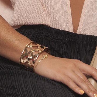 Cross Bracelet -Gold Shop Style & More | Fresh Looks, Everyday Deals & Free Shipping