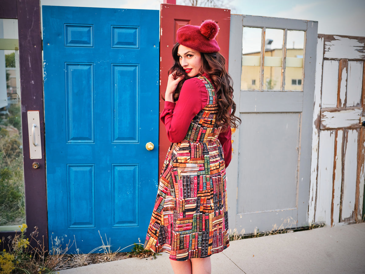 Don't Judge a Book by its Cover Fit & Flare Dress Retrolicious